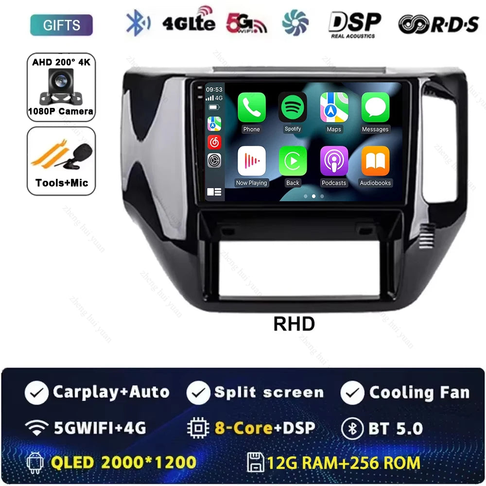 Android 15 For Nissan Patrol V 5 Y61 RHD 2004-2021 Car Radio 4G WIFI BT Video Player DSP Carplay Auto GPS Navigation No 2 Din