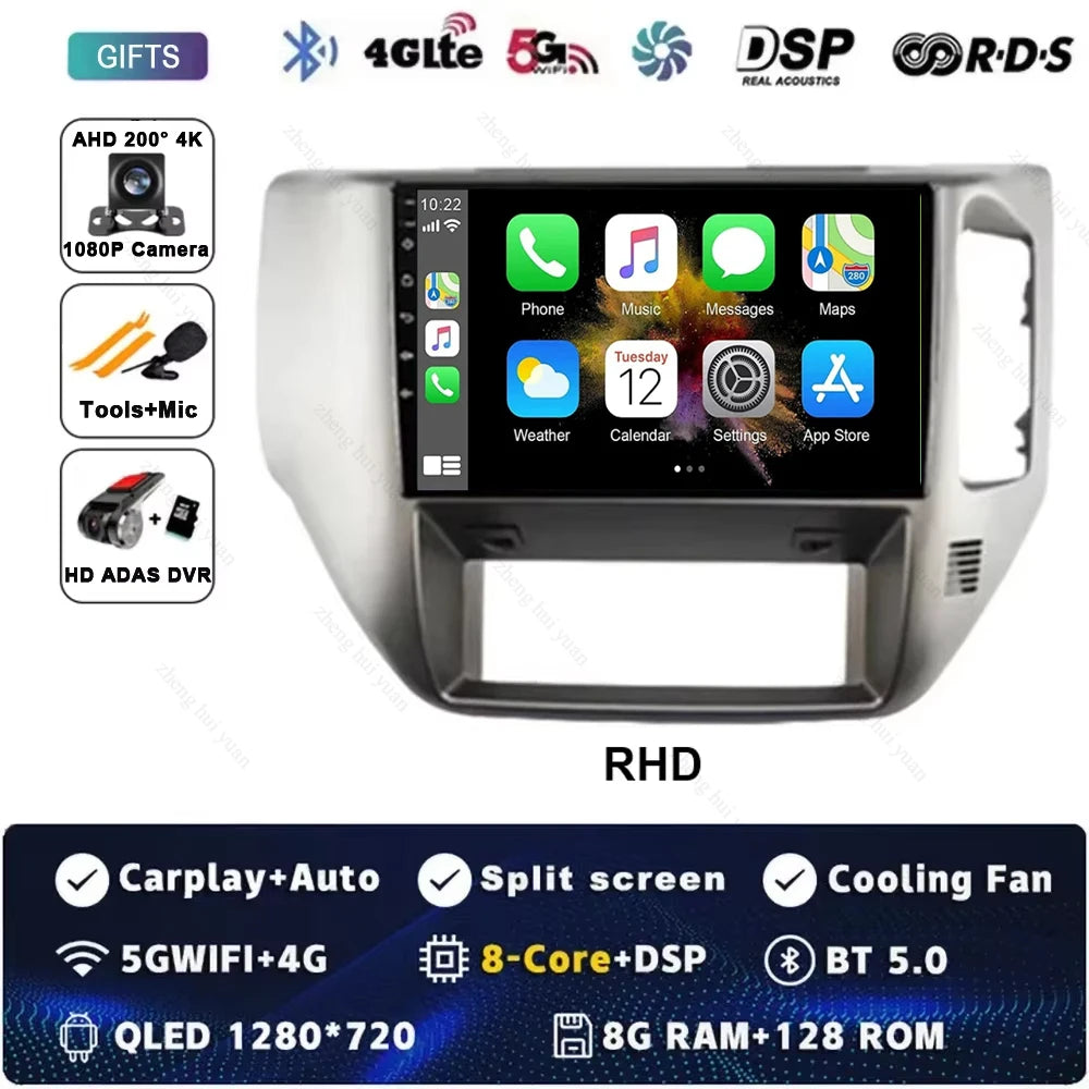 Android 15 For Nissan Patrol V 5 Y61 RHD 2004-2021 Car Radio 4G WIFI BT Video Player DSP Carplay Auto GPS Navigation No 2 Din
