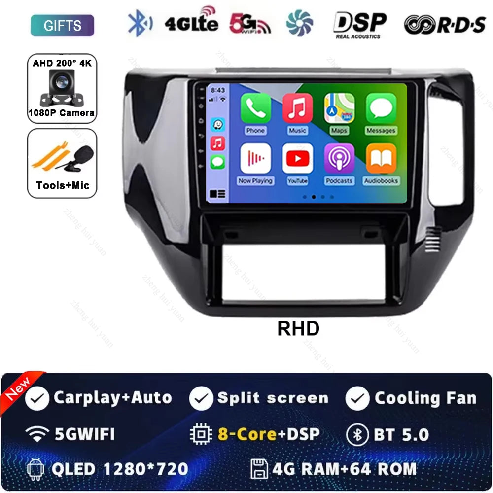 Android 15 For Nissan Patrol V 5 Y61 RHD 2004-2021 Car Radio 4G WIFI BT Video Player DSP Carplay Auto GPS Navigation No 2 Din