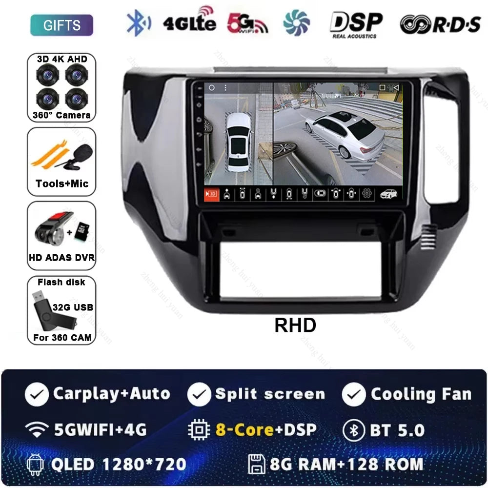 Android 15 For Nissan Patrol V 5 Y61 RHD 2004-2021 Car Radio 4G WIFI BT Video Player DSP Carplay Auto GPS Navigation No 2 Din