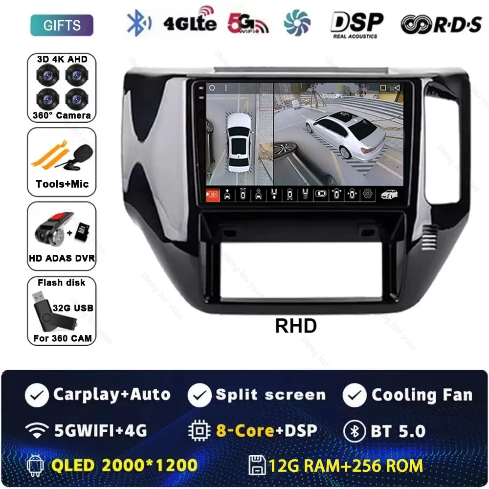 Android 15 For Nissan Patrol V 5 Y61 RHD 2004-2021 Car Radio 4G WIFI BT Video Player DSP Carplay Auto GPS Navigation No 2 Din