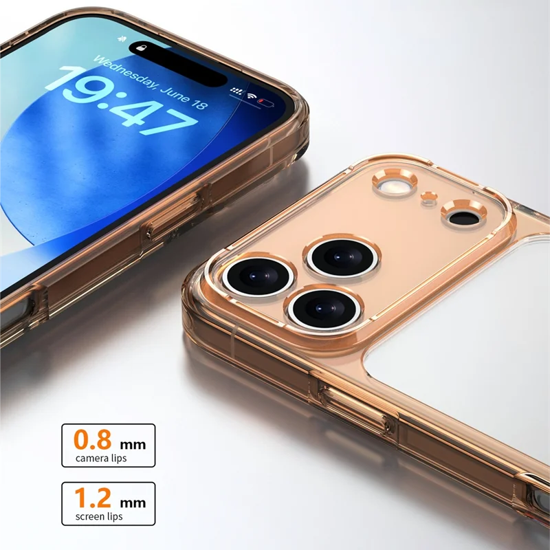 Luxury Hybrid Transparent Shockproof Phone Case For iPhone 17 Pro Max 17 Air 17Pro Max Clear Hard Acrylic Protective Back Cover