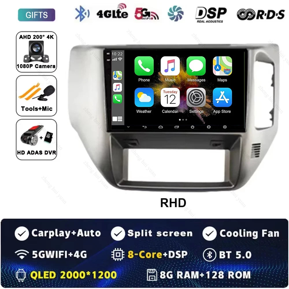 Android 15 For Nissan Patrol V 5 Y61 RHD 2004-2021 Car Radio 4G WIFI BT Video Player DSP Carplay Auto GPS Navigation No 2 Din