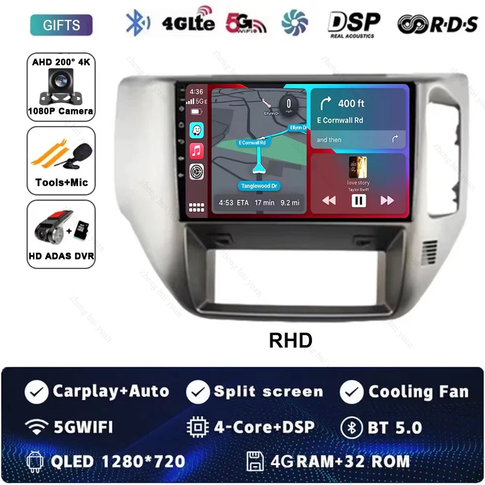 Android 15 For Nissan Patrol V 5 Y61 RHD 2004-2021 Car Radio 4G WIFI BT Video Player DSP Carplay Auto GPS Navigation No 2 Din