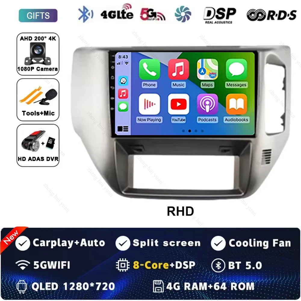 Android 15 For Nissan Patrol V 5 Y61 RHD 2004-2021 Car Radio 4G WIFI BT Video Player DSP Carplay Auto GPS Navigation No 2 Din