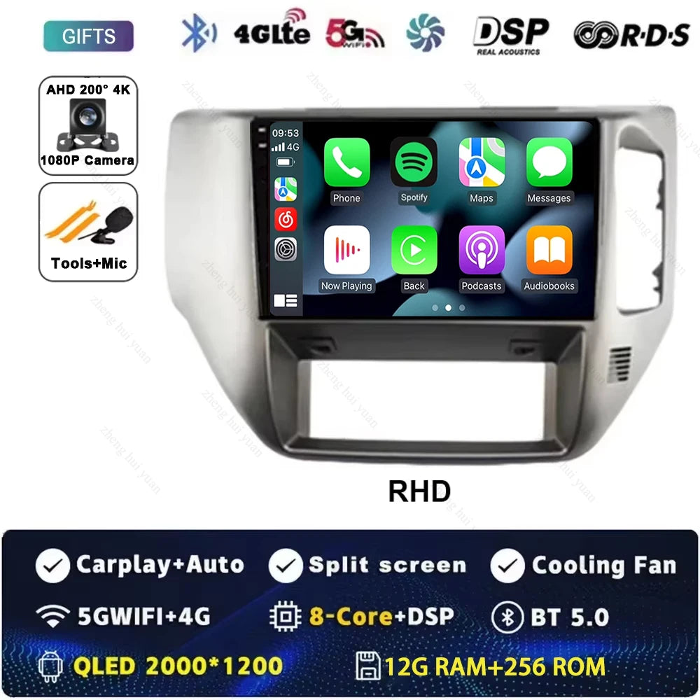 Android 15 For Nissan Patrol V 5 Y61 RHD 2004-2021 Car Radio 4G WIFI BT Video Player DSP Carplay Auto GPS Navigation No 2 Din