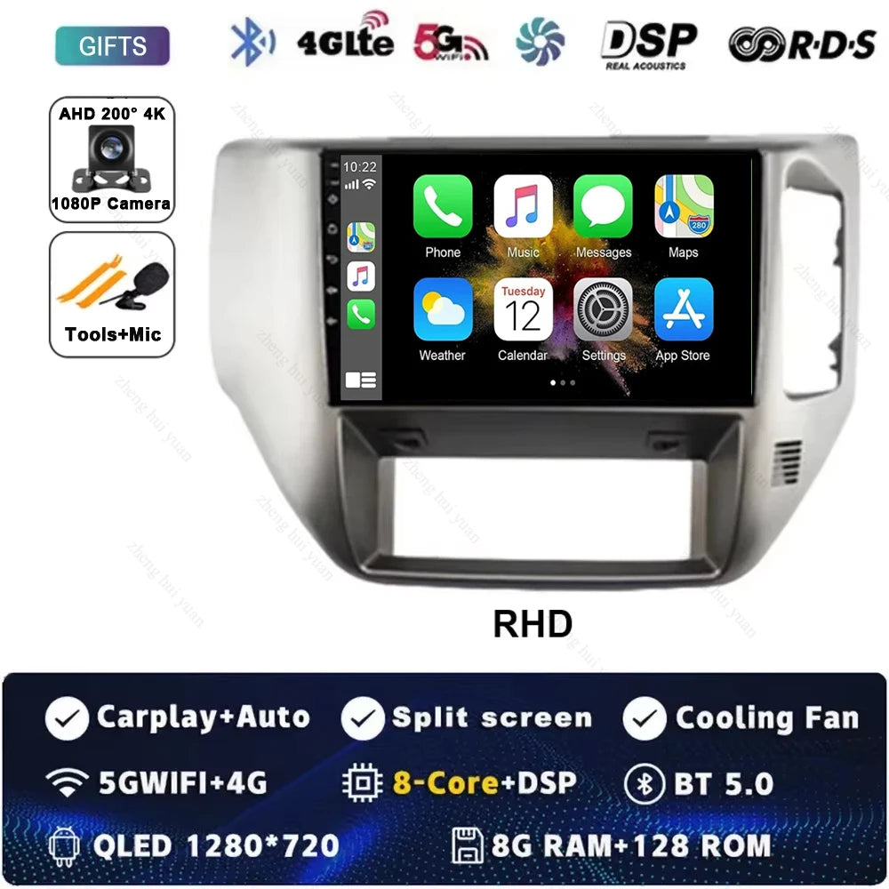 Android 15 For Nissan Patrol V 5 Y61 RHD 2004-2021 Car Radio 4G WIFI BT Video Player DSP Carplay Auto GPS Navigation No 2 Din